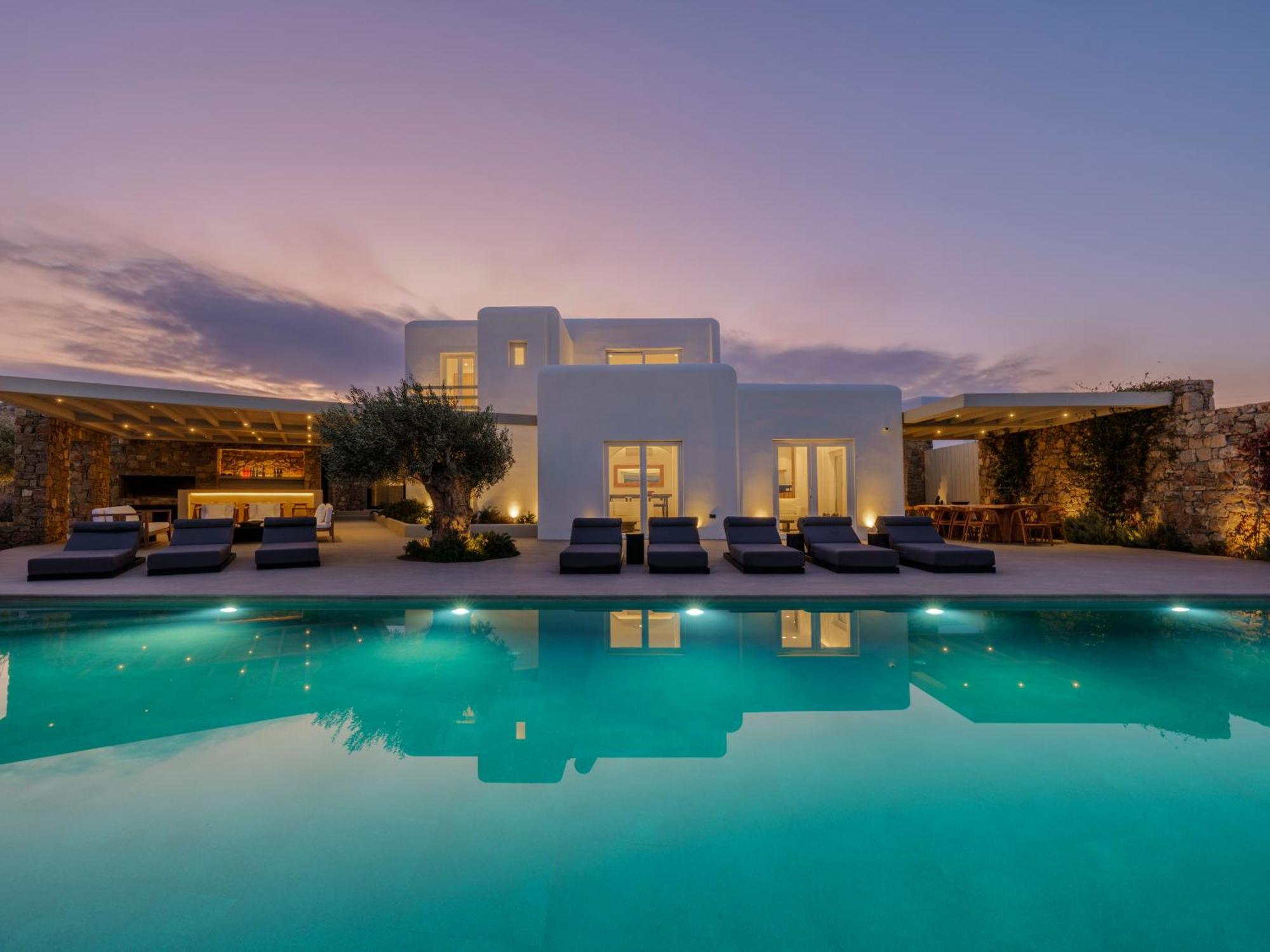 Blue Eye Grand Villa Mykonos Kalafatis Exterior foto